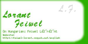 lorant feiwel business card